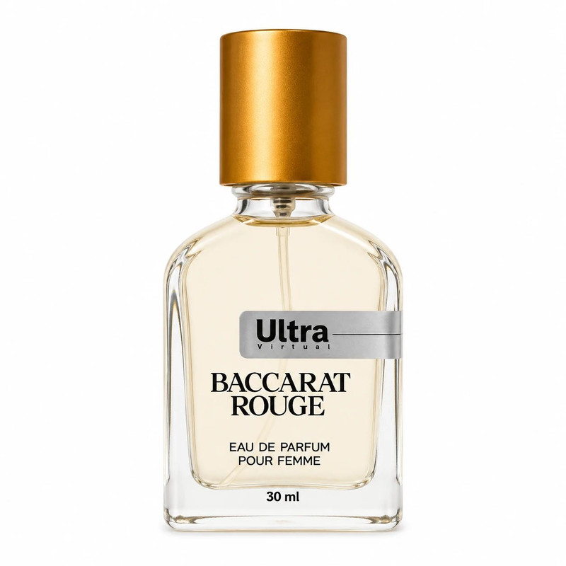 عطر جیبی زنانه اولترا ویرچوآل مدل Baccarat Rouge با رایحه شیرین و چوبی حجم 30 میلی‌لیتر