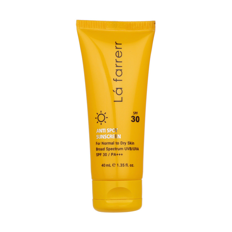 کرم ضدآفتاب و ضدلک بیرنگ لافارر مدل SPF30، مناسب پوستهای خشک و معمولی، حجم 40 میلیلیتر