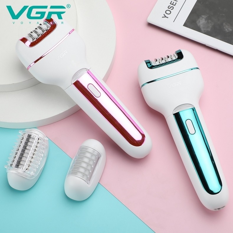 اپیلاتور 3 کاره صورت و بدن ( پک 5 عددی ) وی جی آر V-732 شارژی موکن اپیلیدی و ماشین اصلاح 732 (خرید شیور گناوه مارکت )