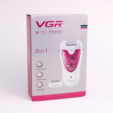اپیلاتور 2 کاره صورت و بدن ( پک 5 عددی ) وی جی آر V-722 شارژی موکن اپیلیدی و ماشین اصلاح 722 (خرید شیور گناوه مارکت )