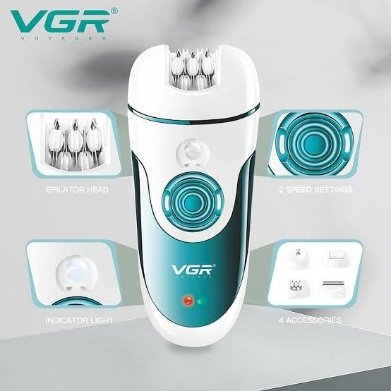 اپیلاتور 4 کاره شیور صورت و بدن ( پک 5 عددی ) وی جی آر V-700 شارژی موکن اپیلیدی ماشین اصلاح 700 (خرید شیور گناوه مارکت )