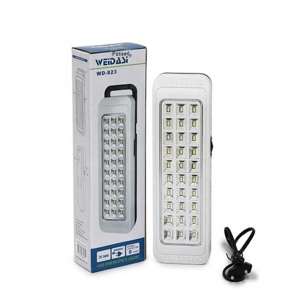 لامپ اضطراری شارژی ویداسی 30 عدد لامپ WD-823A مهتابی شارژی کمپینگ لامپ 823 ( گناوه مارکت )