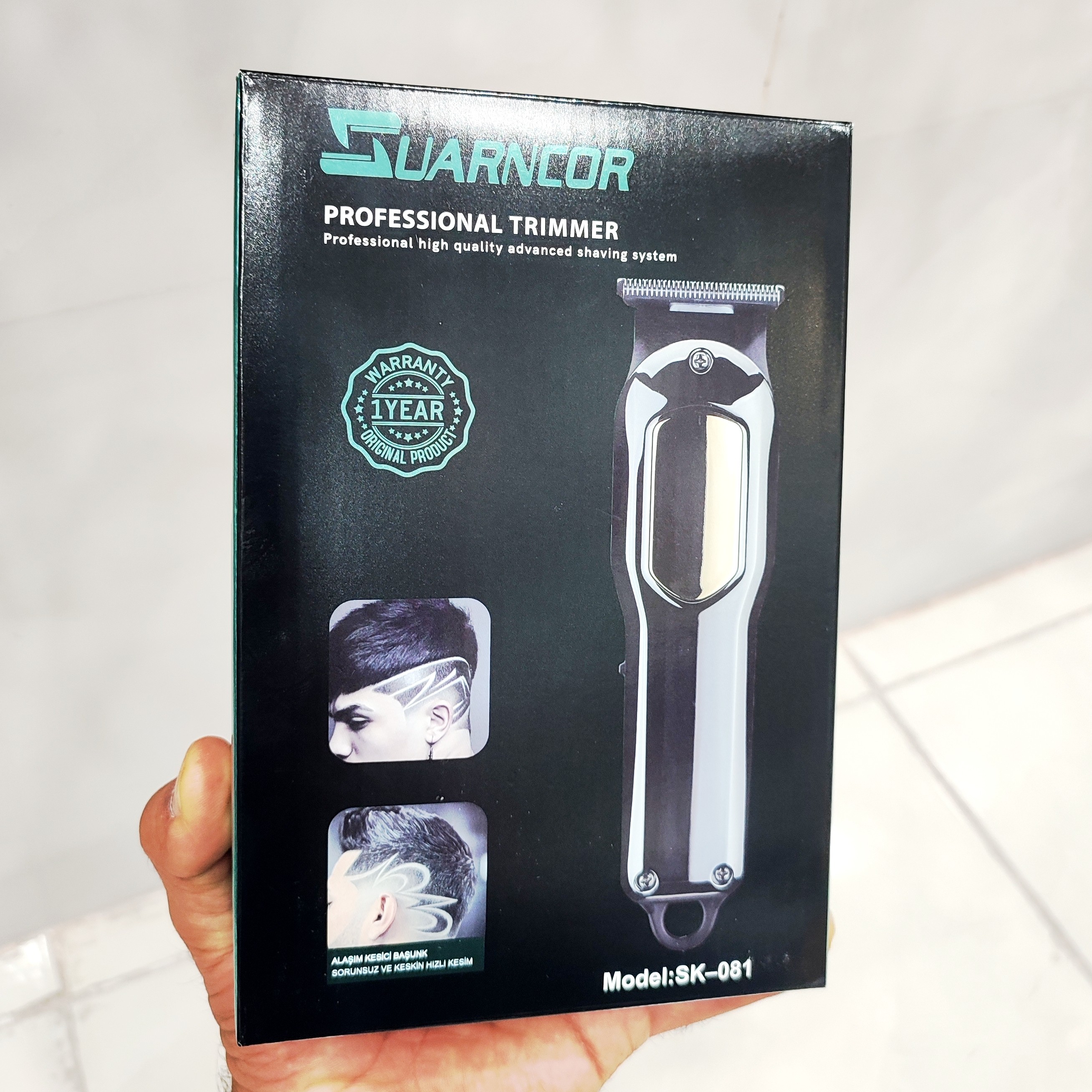 ماشین اصلاح سر و صورت خط زن و صفرزن نمایشگردار سوآرنکور مدل Suarncor SK-081 ( گناوه مارکت )