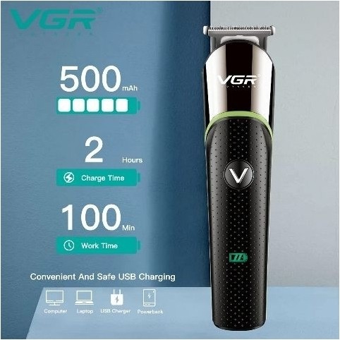 ماشین اصلاح موی سر و صورت و ریش تراش وی جی آر خط زن شارژی V-191 ورژن جدید 191 ( گناوه مارکت )
