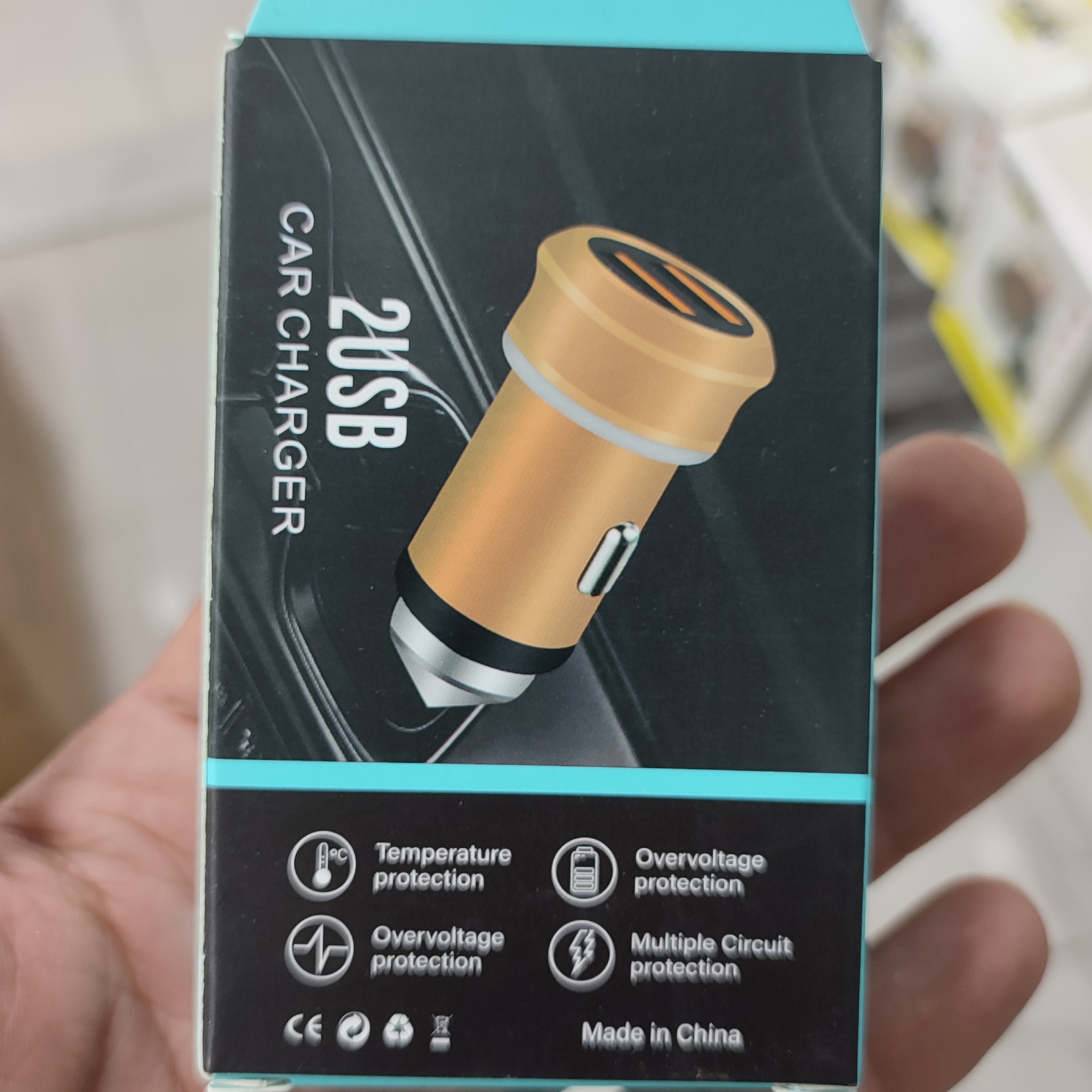 فندکی ماشین و شارژر خودرو دو پورت فست شارژ تایپ سی