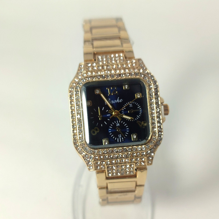 ساعت مچی رولکس زنانه (طرح رولکس ایگل تایم )عقربه ای نگین دار ظریف طلایی دخترانه مردانه پسرانه