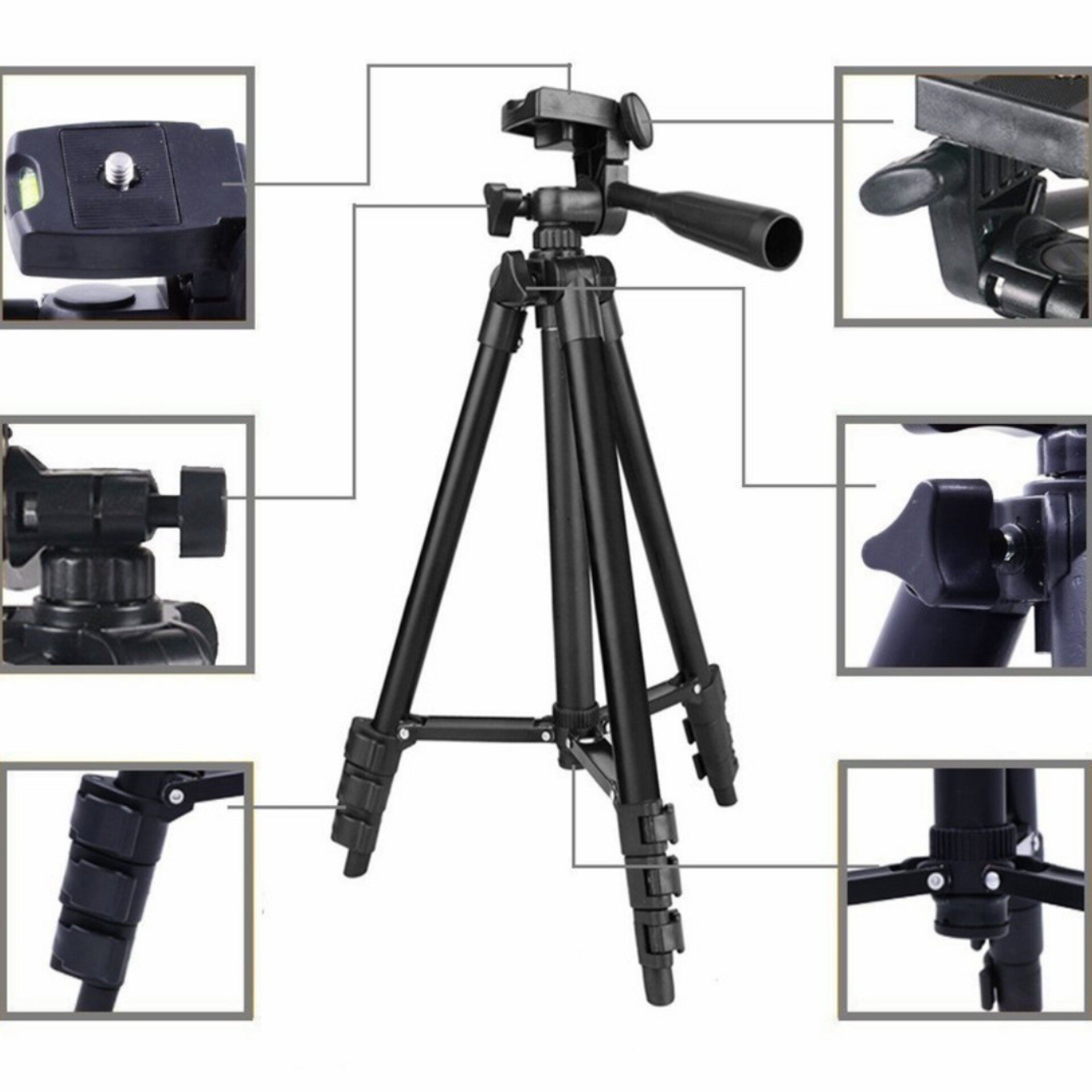 پایه گوشی و دوربین 3120 و 3110 تریپاد tripod(سه پایه نگهدارنده گوشی موبایل فیلم برداری عکاسی همسفر منوپاد طرح و مدل)