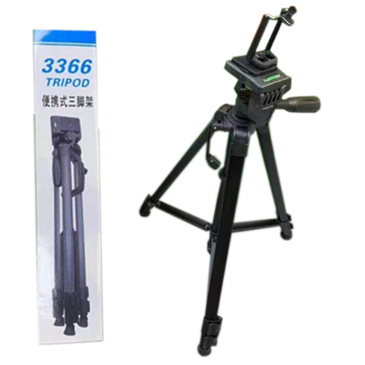 سه پایه گوشی 3366 تریپاد tripod(پایه نگهدارنده گوشی موبایل فیلم برداری عکاسی دوربین همسفر منوپاد مونوپاد طرح و مدل)