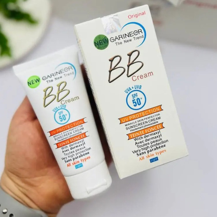 bb کرم گارنیر حاوی ضدآفتاب ضدلک ساخت فرانسه کرمپودر گارنیر