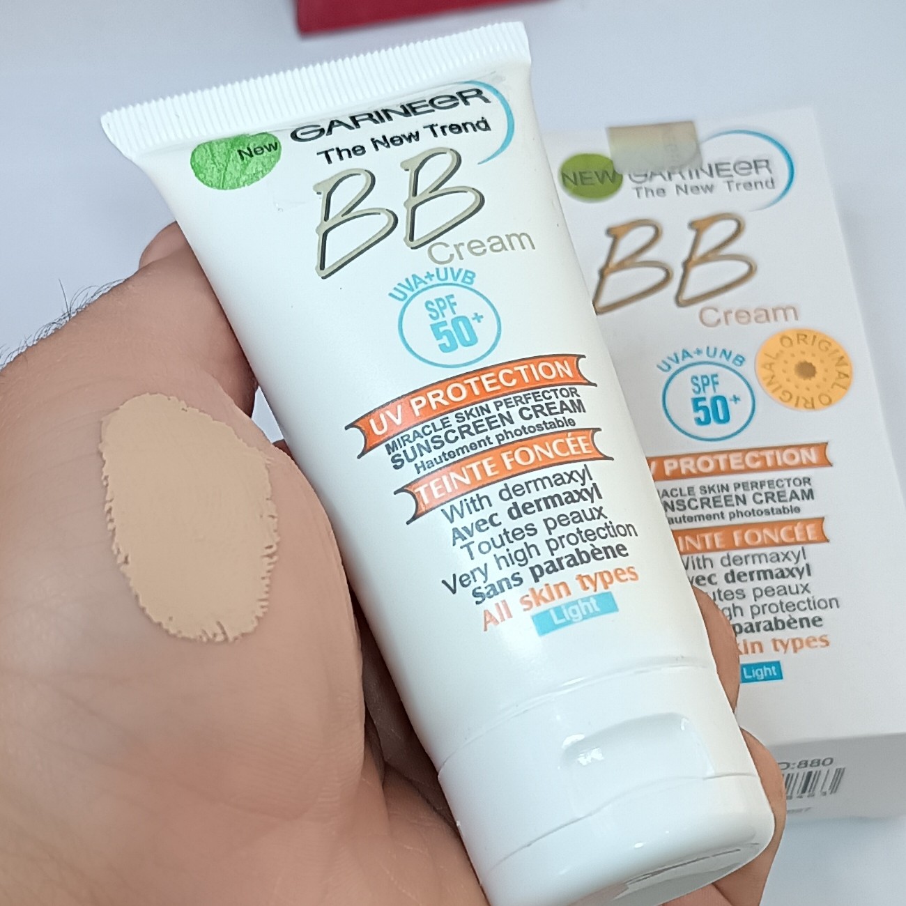 bb کرم گارنیر حاوی ضدآفتاب ضدلک ساخت فرانسه کرمپودر گارنیر