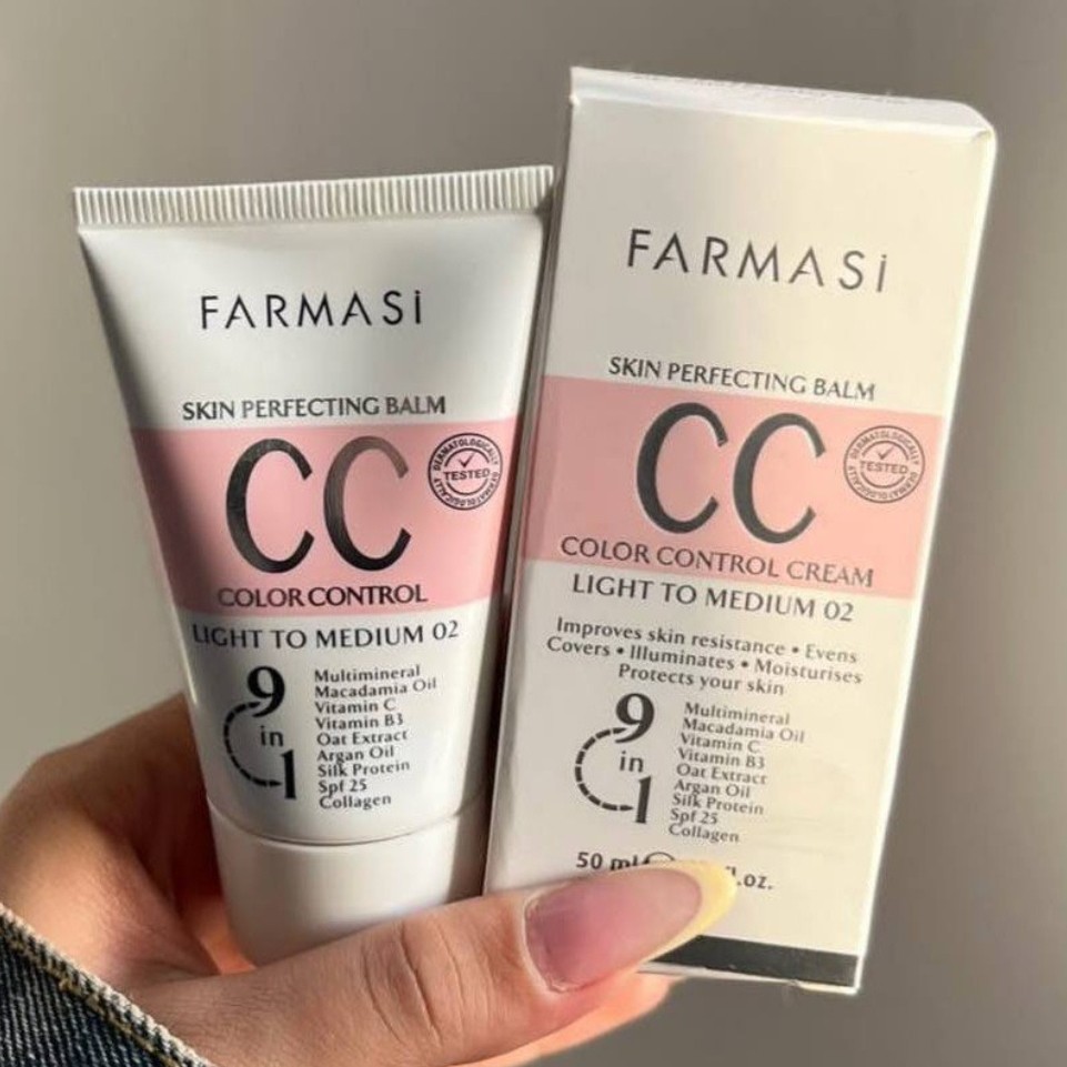 کرم فارماسی ضدآفتاب کرمپودر farmasi cc spf25 اصل
