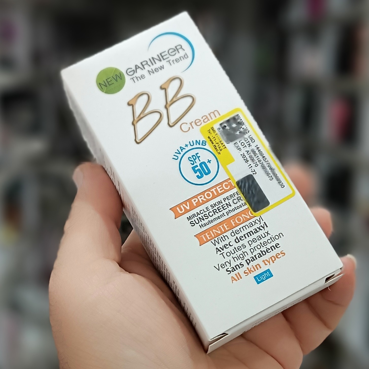 کرم ضدآفتاب گارنیر بی بی اصلی GARINEeR bb گارنیر spf50 ضدآفتاب