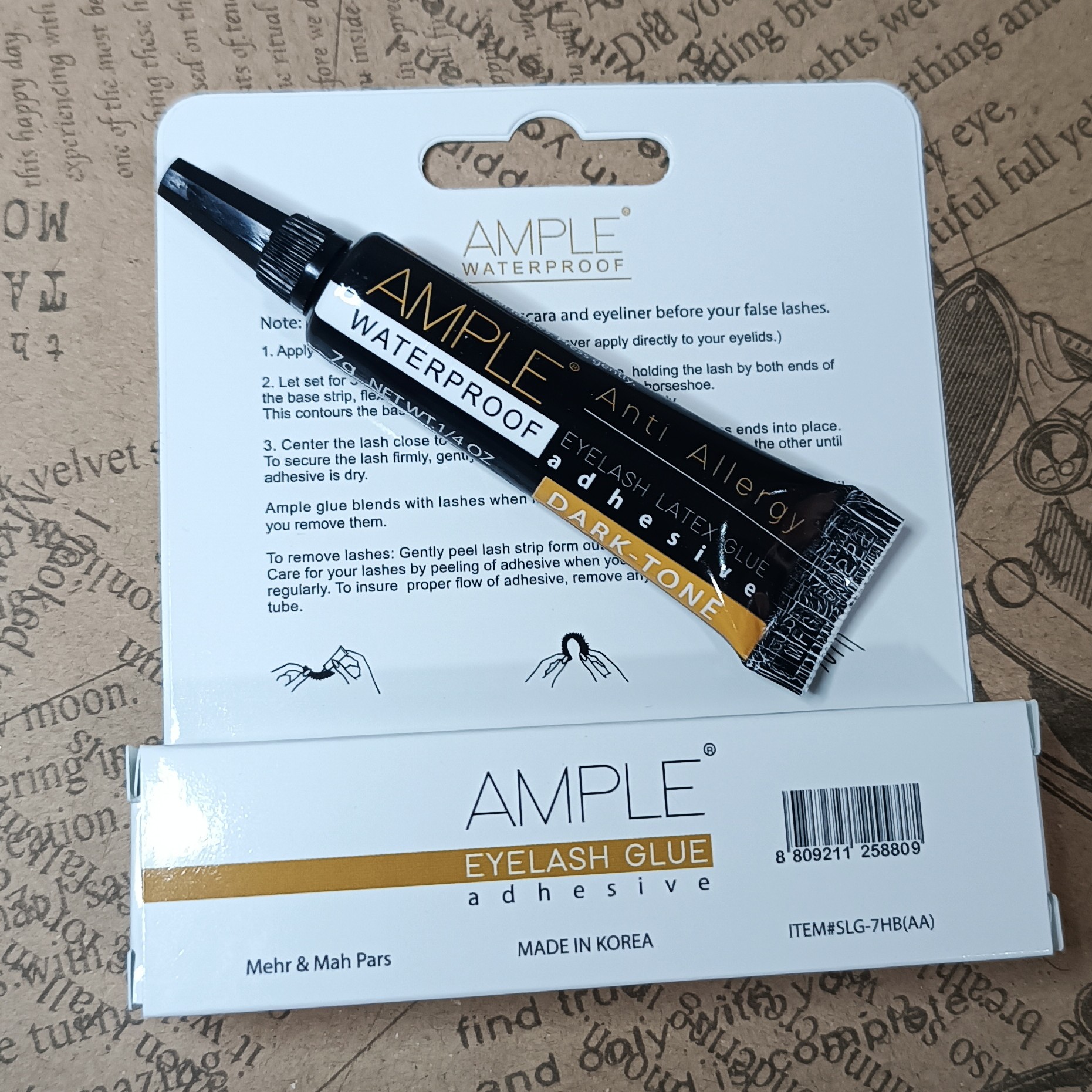 چسب کاشتمژه مصنوعی امپل ضدحساسیت ample آمپل