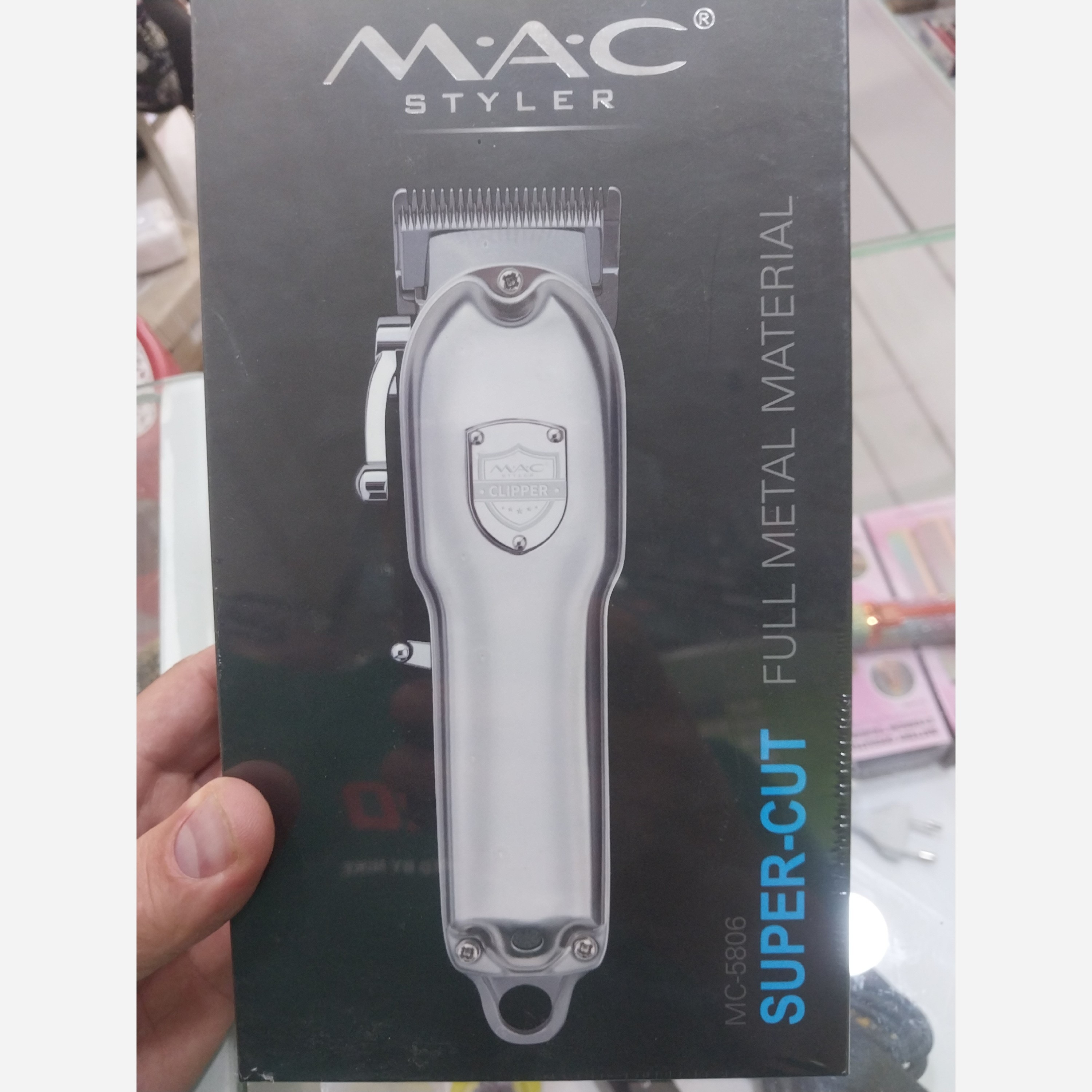 ماشین اصلاح موی سر شارژی مک استالیر اورجینال مدل 5806و حجم زن وسایه فیت تاپ کات با ضمانت دو ساله شرکت مک استالیر پلمپ