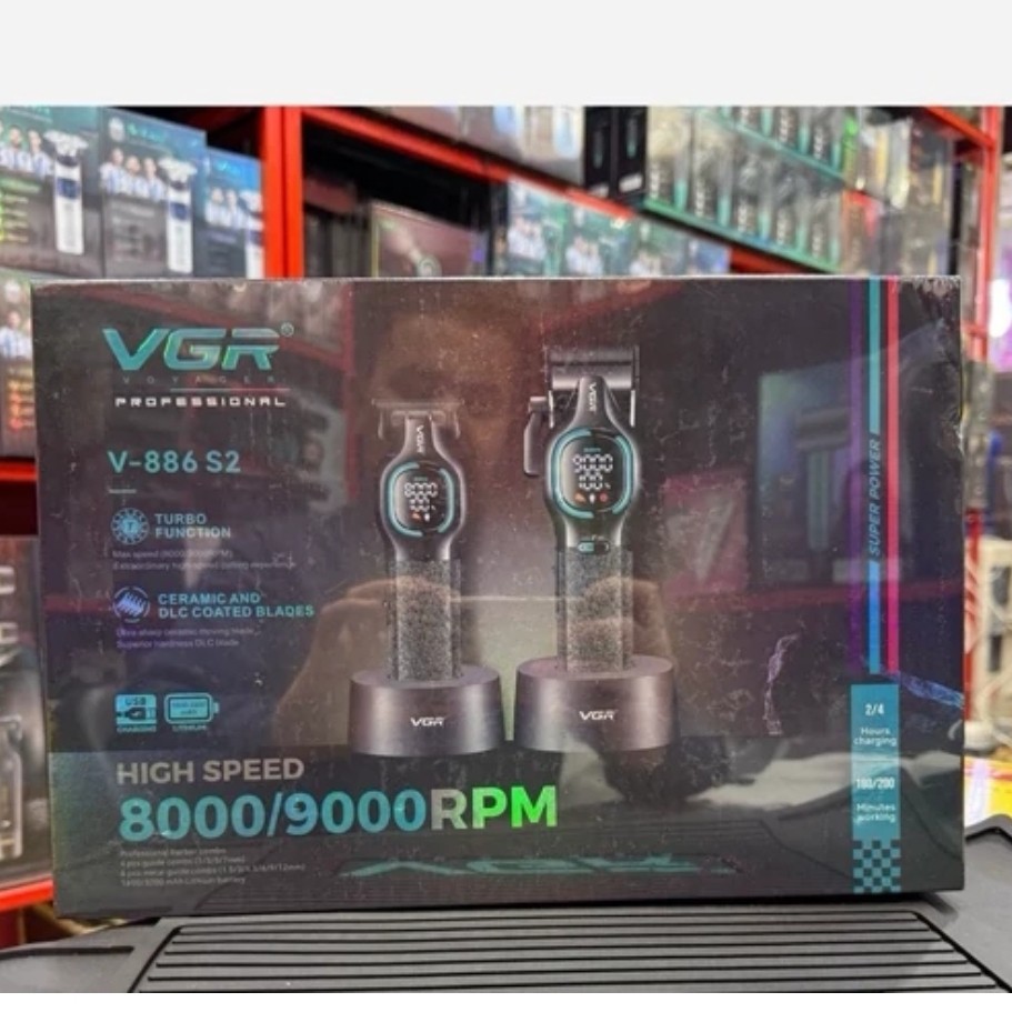 ست ماشین اصلاح حجم زن و خط زن وی جی آر V-886 S2