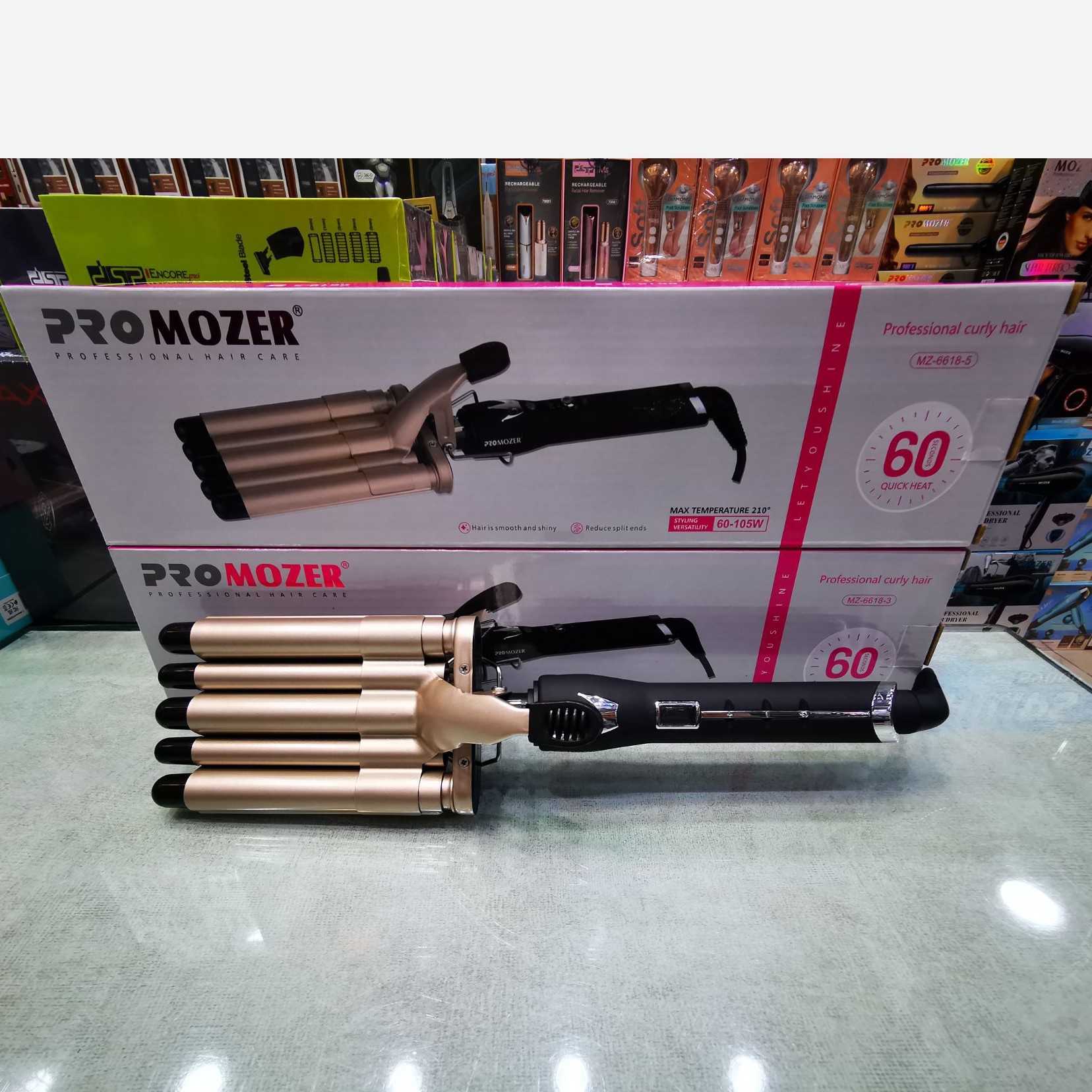 دستگاه فرکننده مارک موزر آلمان PRO MOZER 66185 حالت دادن مو در سی ثانیه روکش نانو ضد اسیب رساندن به مو دارای دو درج