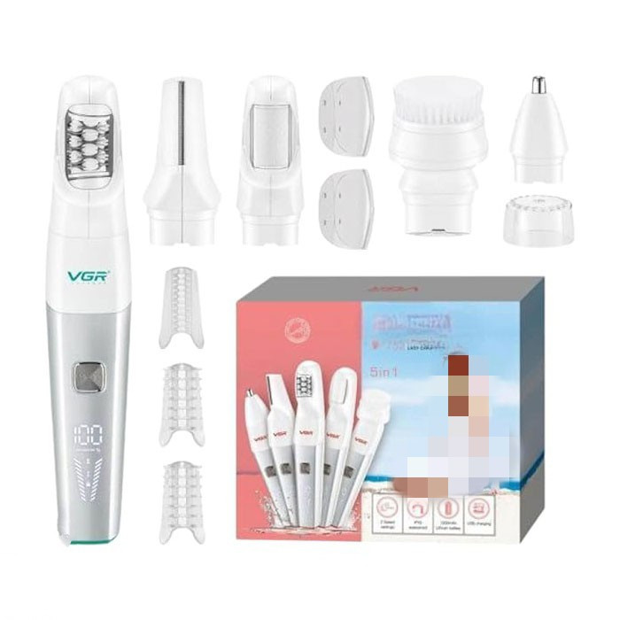 ست اپیلاتور 5 کاره وی جی آر مدل V-752 مناسب اصلاح بدن.
