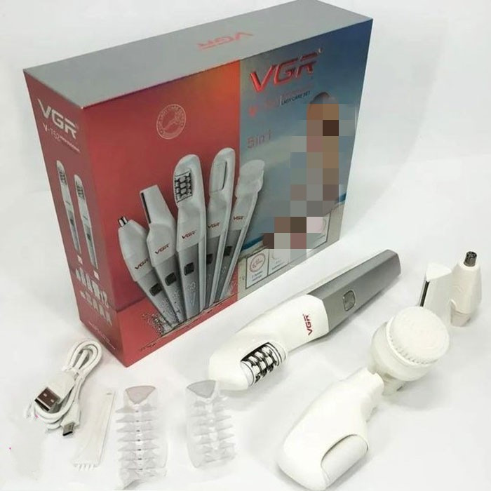 ست اپیلاتور 5 کاره وی جی آر مدل V-752 مناسب اصلاح بدن.