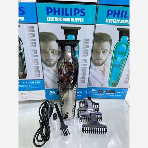خطزن و صفر زن مارک فیلیپس مدل 890 دورنگ فیروزه ای ومشکی .جدید