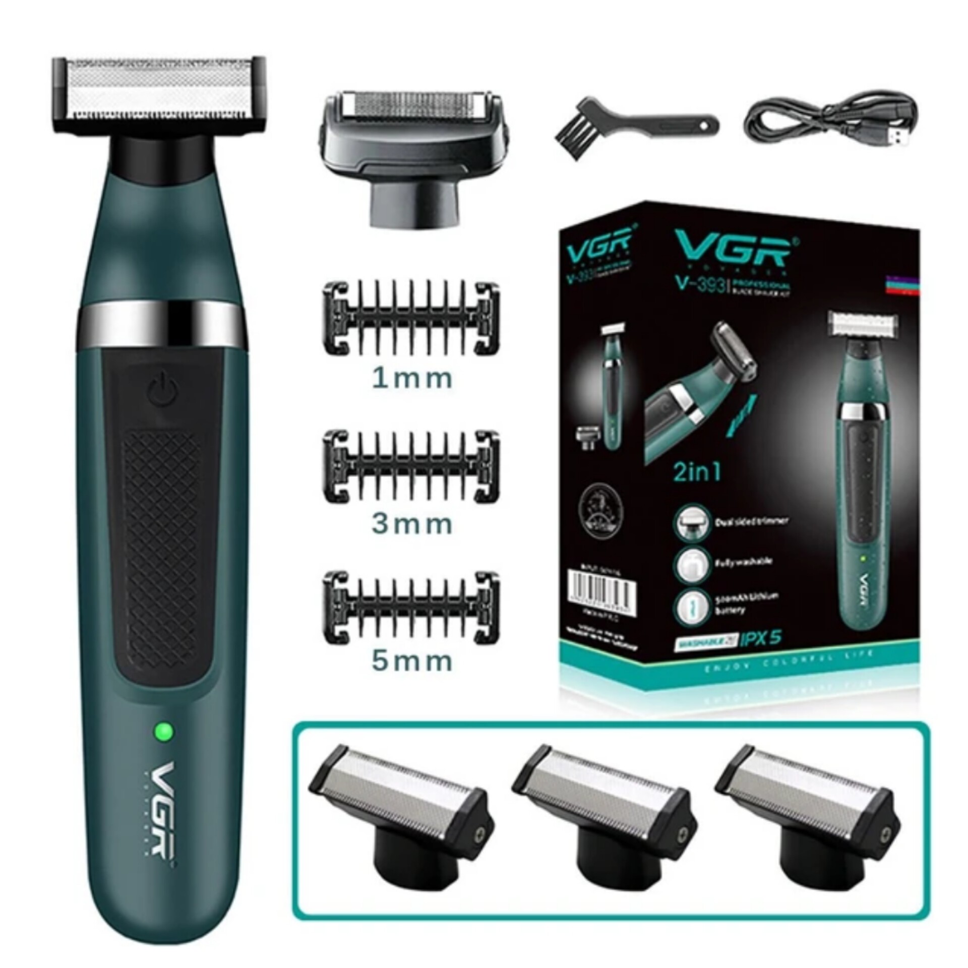 ژیلت برقی ( بادی گروم ) شارژی و برقی مدل VGR393 صفر زنی بهتر از ژیلت کاملآ ضد آب
