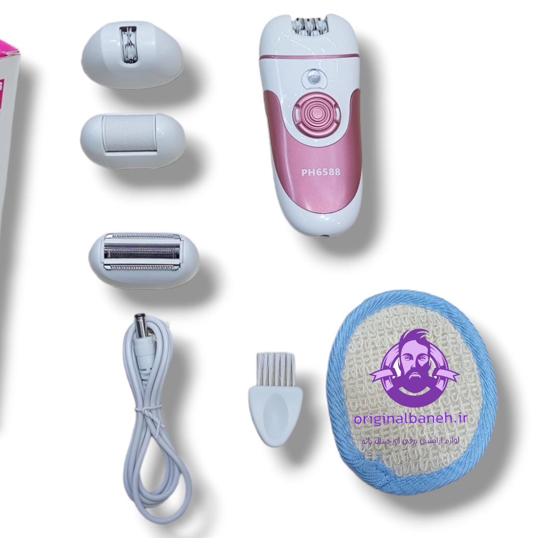 اپلایتور ضداب  حرفه ای فلیپس PHILIPS6588  چهار کاره صورت و بدن   دندونه های تیتانیومی   ضداب و زیر دوشی   با قابلیت استف