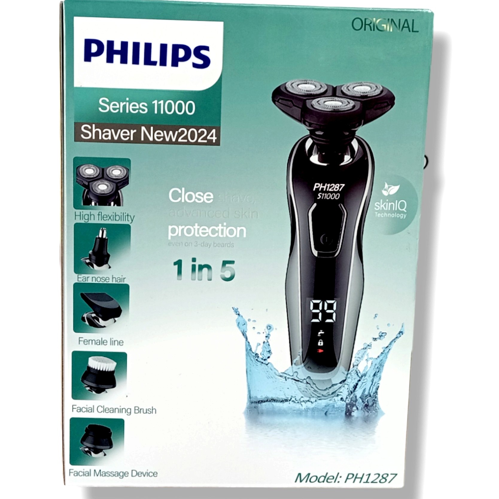 ریش تراش هوشمنده حرفه ای فلیپس PHILIPS Series 11000 PH1287 تیغ تیتانیوم باتری لیتیوم 1700 میلی امپر شناوری تیغ