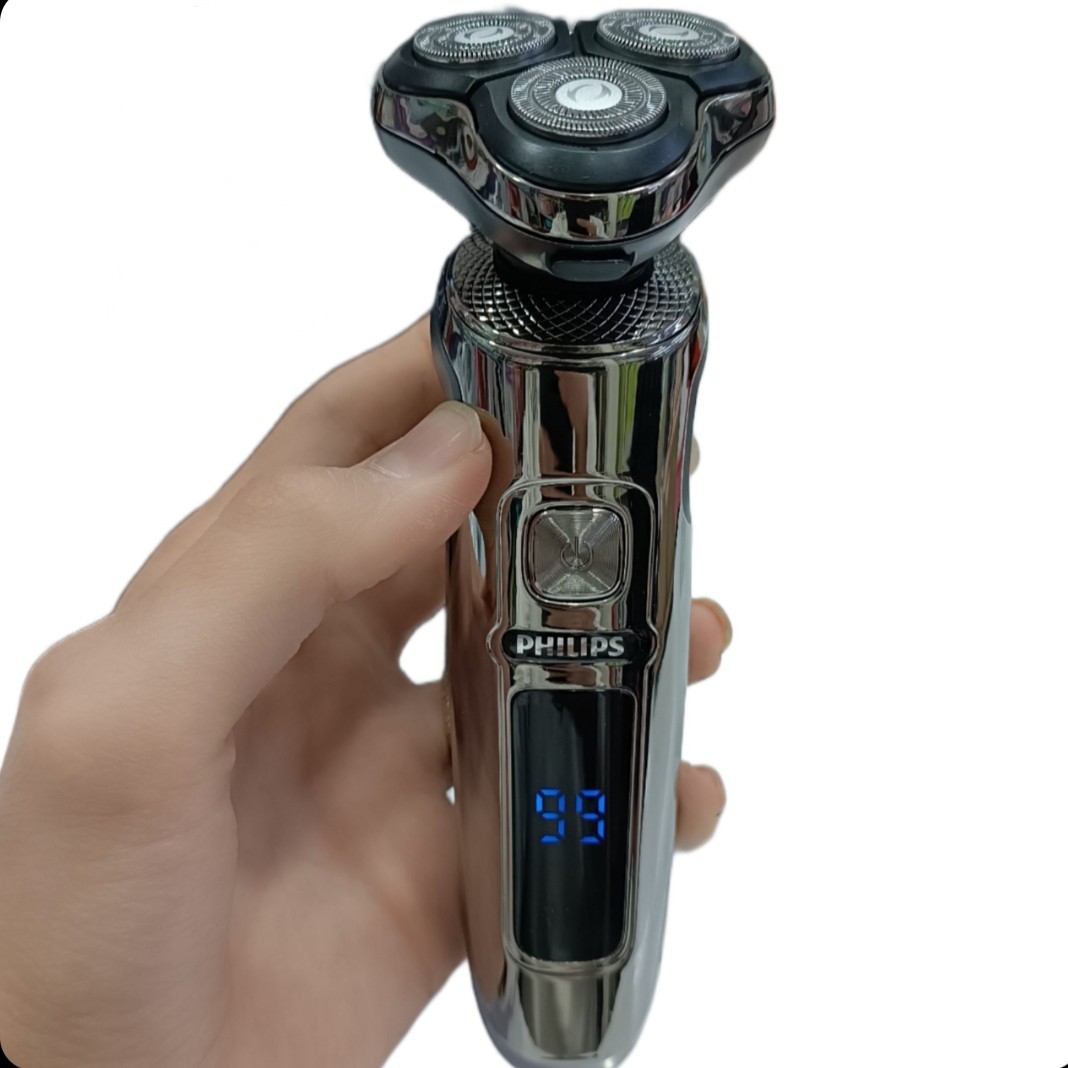 ماشین اصلاح سه تیغ فیلیپس مدل SP 9800 اصلی اورجینال فوق هوشمند چهار کاره دیجیتالی و زیر دوشی