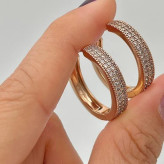 گوشواره حلقه ای ژوپینگ فول نگین مجلسی