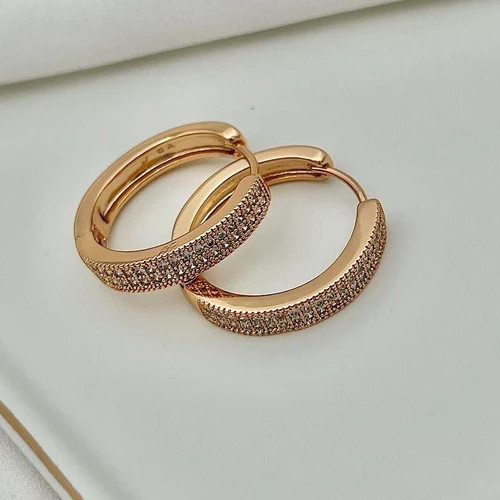 گوشواره حلقه ای ژوپینگ فول نگین مجلسی
