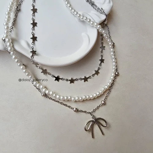 گردنبند سه لاین پاپیون پرنسسی