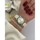 ساعت بند چرمی طرح رولکس