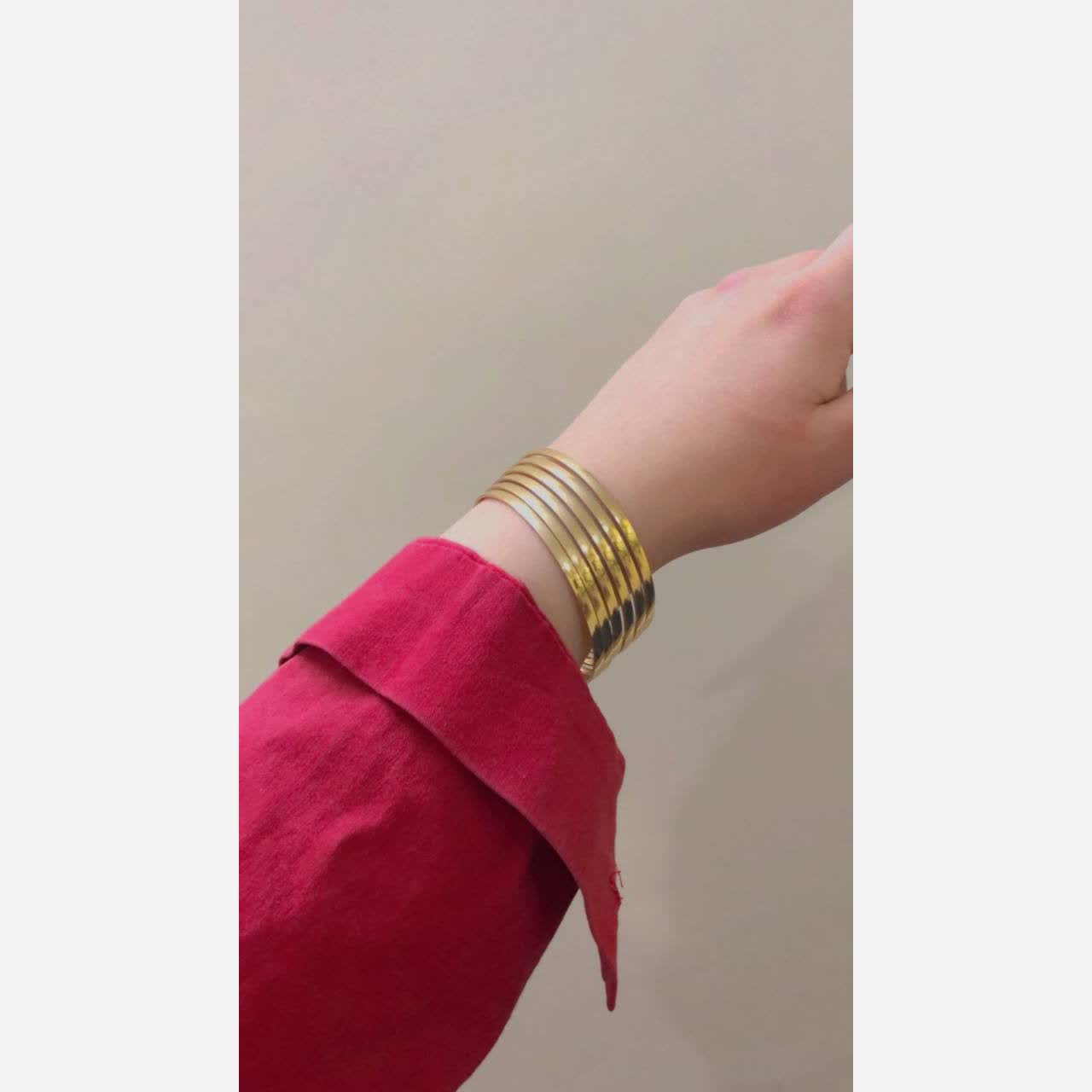 النگو طلاروس آینه ای طرح طلا گالری هیما