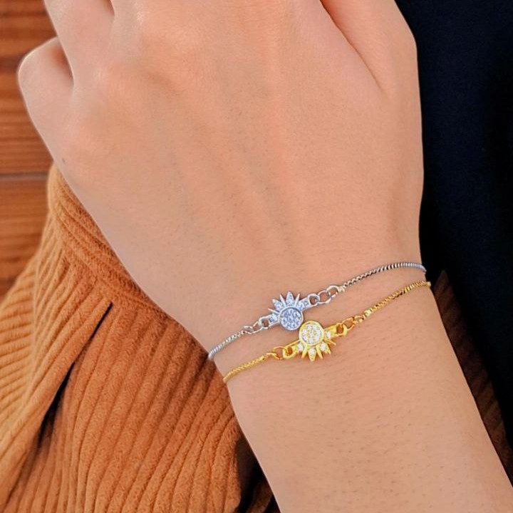 ست دستبند دوستی خورشید و ماه گالری هیما