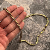 زنجیر مردانه سه بعدی استیل دوبل طلایی