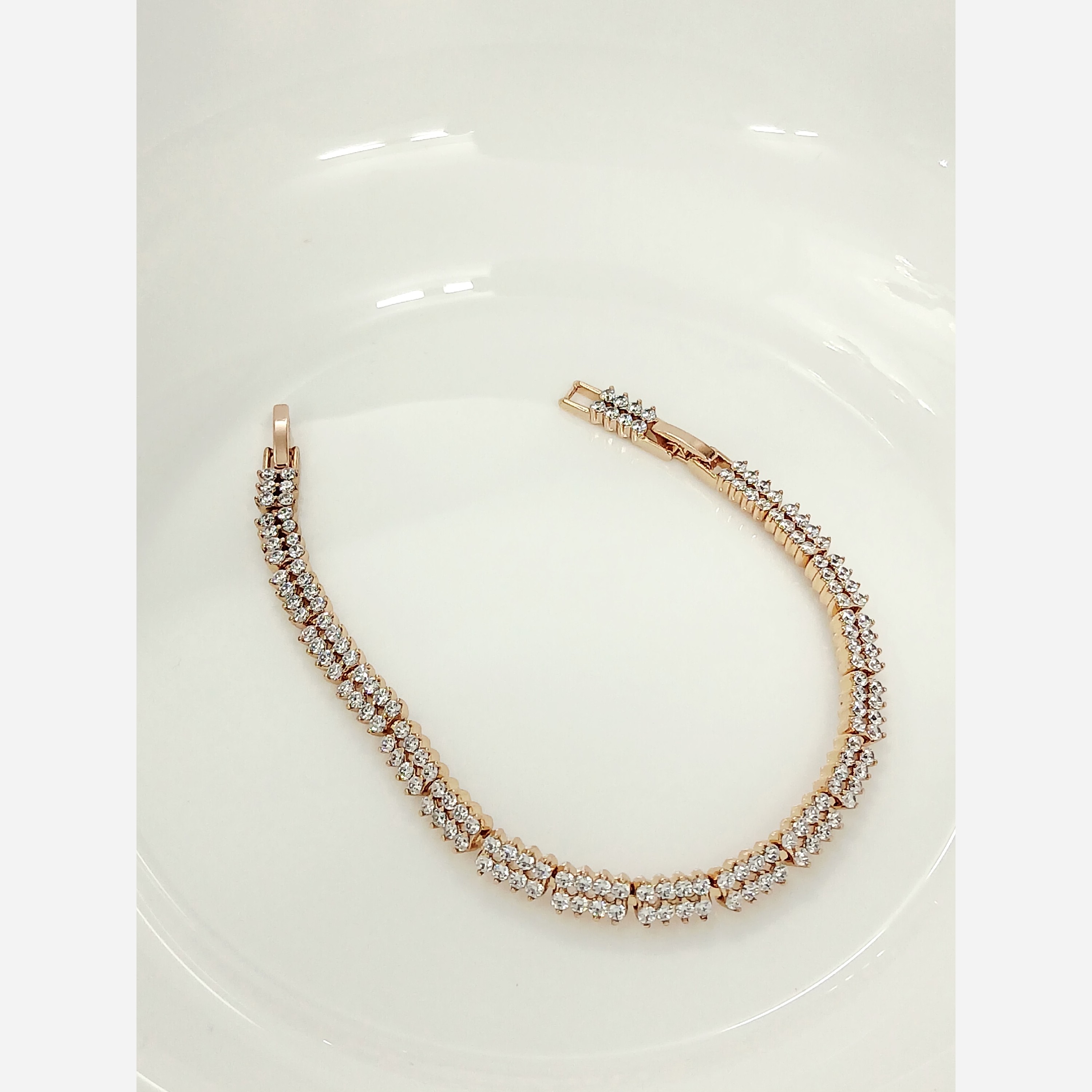 دستبند زنانه ژوپینگ نگین سفید ژوپینگ اصلی خاص درجه یک