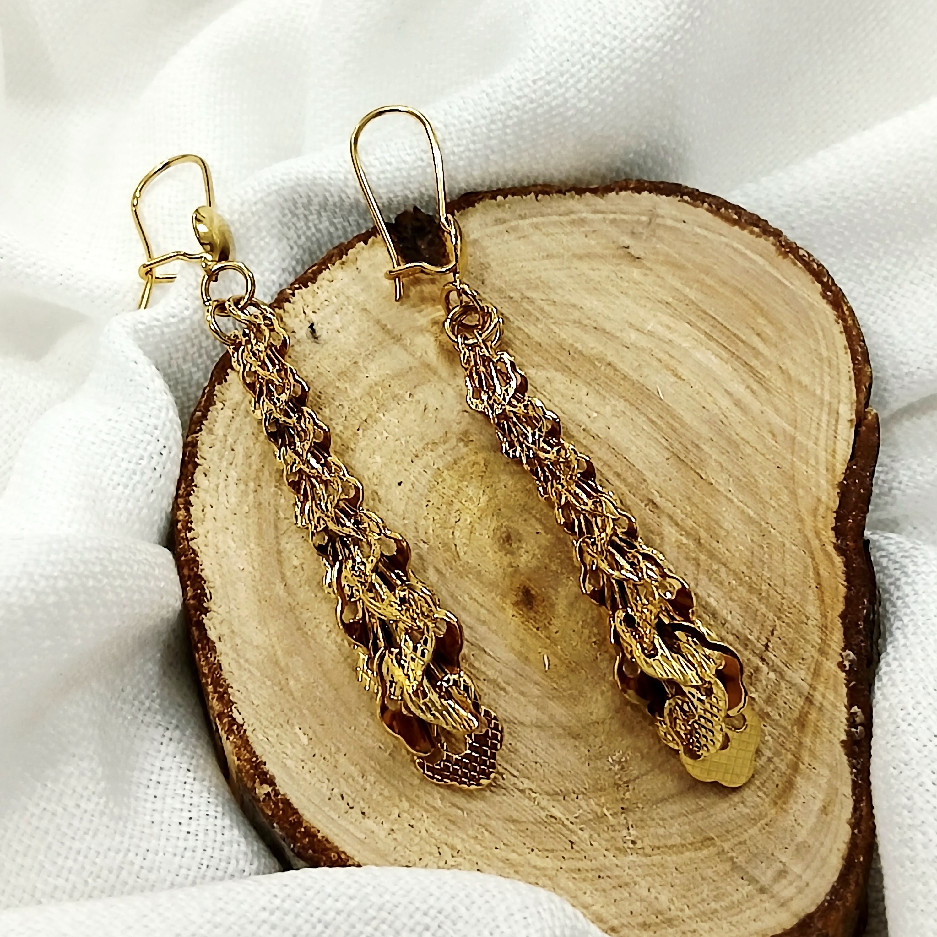 گوشواره طرح طلا بیروتی برنجی خاص
