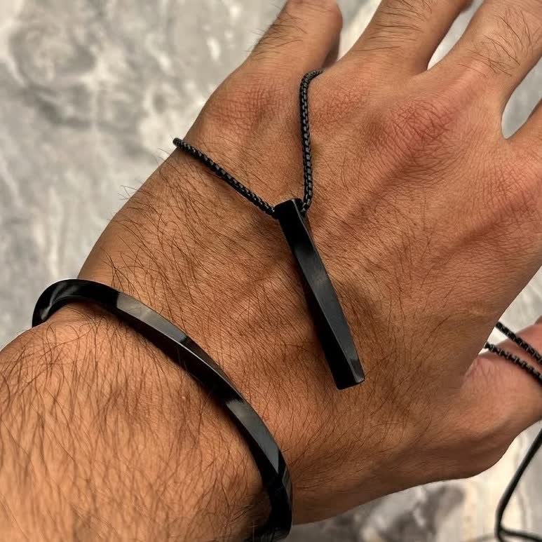 گردنبند و دستبند پیچ مکعب عشق خاص استیل رنگ ثابت
