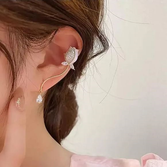 ایرکاف گل رز نگیندار پینترستی طلایی و سفید