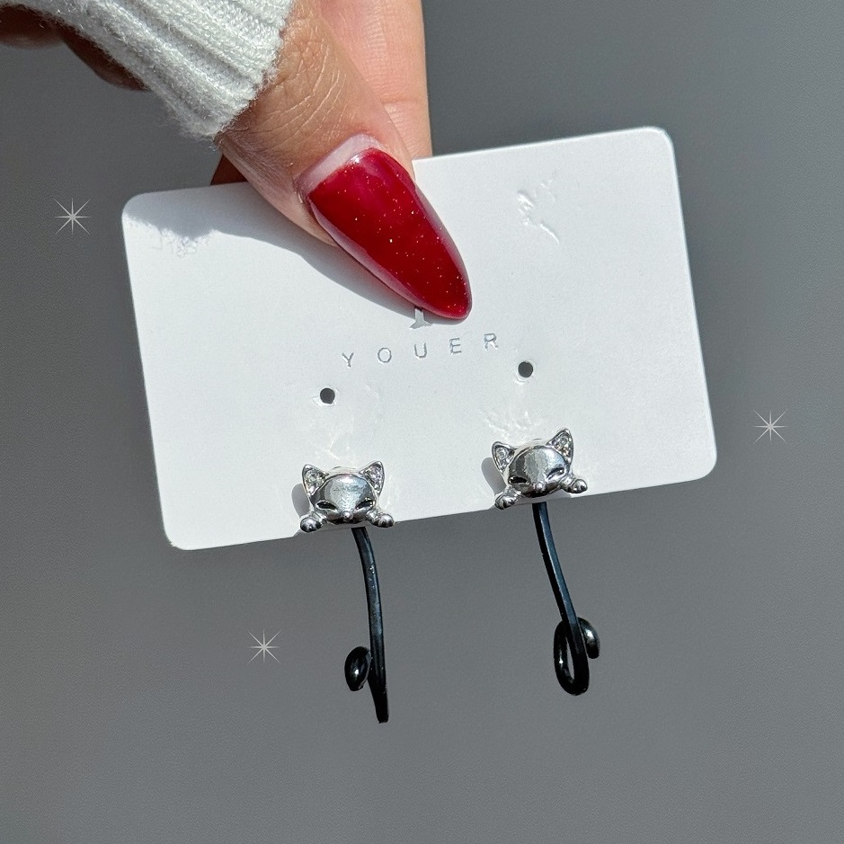 گوشواره گربه دو حالته فانتزی