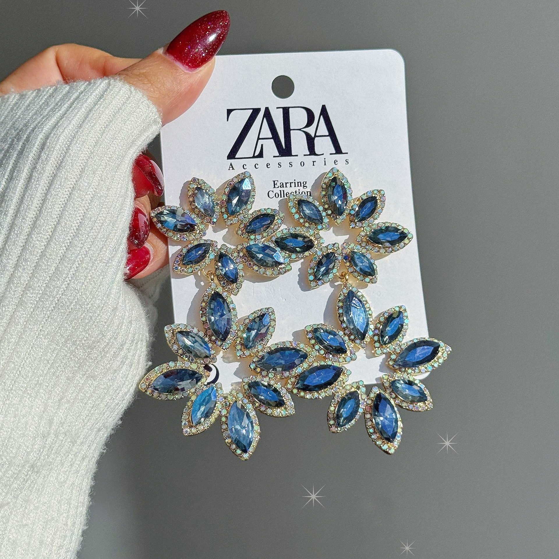 گوشواره مجلسی بادمجونی