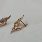 گوشواره حلقه ای نگین دار ژوپینگ طرح پرنده
