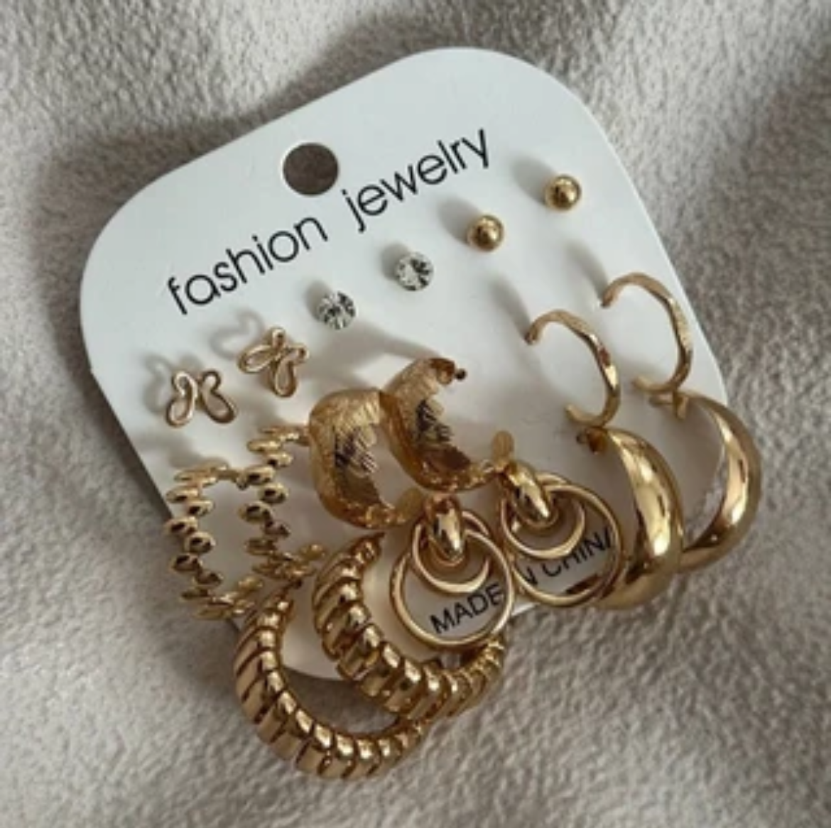 پک گوشواره مجموعه 9جفتی برگ و پروانه کد 321
