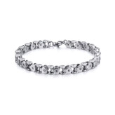 دستبند کروم در دو رنگ مشکی و نقره ای استیل