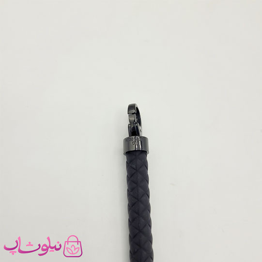 دستبند امگا رابر مشکی با قفل رزگلد کیفیت مستر کد 1100