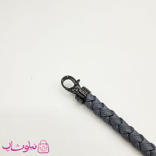 دستبند امگا مردانه کنفی طوسی با قفل مشکی کیفیت مستر کد 1100