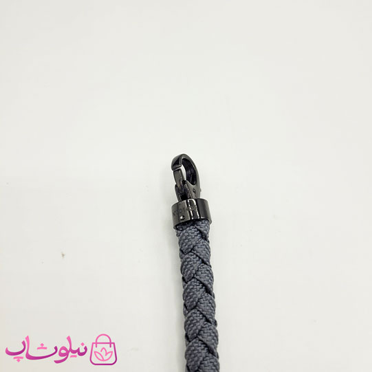 دستبند امگا مردانه کنفی طوسی با قفل مشکی کیفیت مستر کد 1100