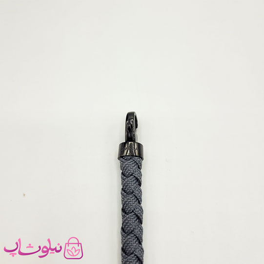 دستبند امگا مردانه کنفی طوسی با قفل مشکی کیفیت مستر کد 1100
