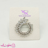 انگشتر زنانه YSX مجلسی نگیندار نقره ای طرح گندم کد 199