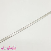 ست دستبند و گردنبند هرینگبون تخت نقره ای 4 میل کد 250