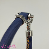 دستبند امگا رابر سرمه ای مردانه سایز لارج کیفیت مستر با دوخت نارنجی (طراحی جدید) کد 1350